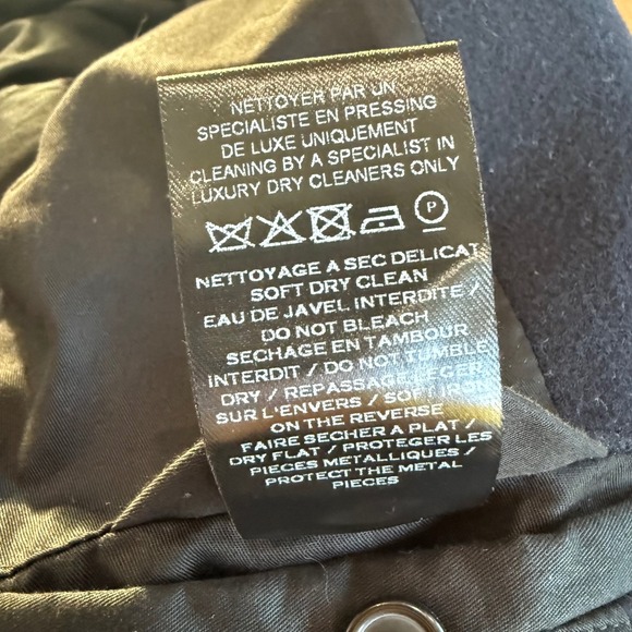 BALMAIN Paris Men's Double Breasted Wool Blend Peacoat Jacket Black Size 60 - Picture 8 of 16